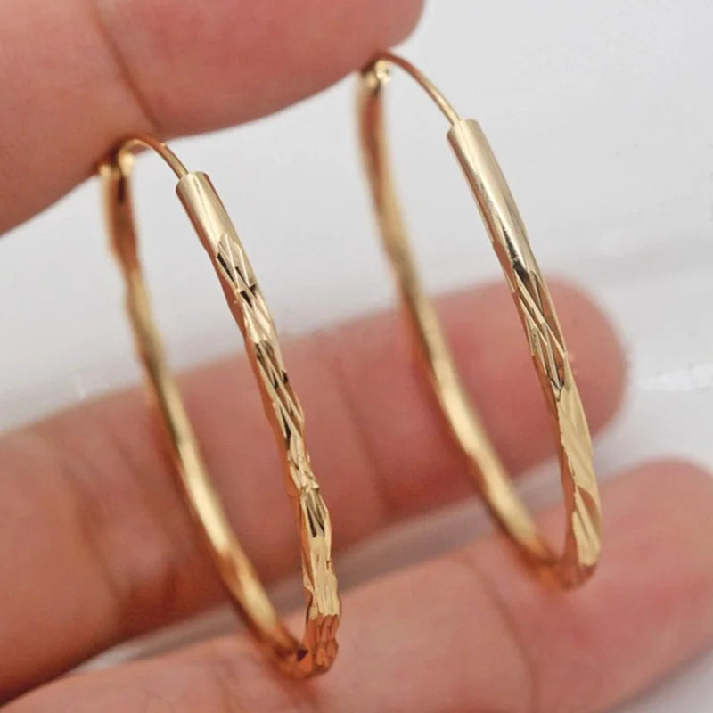 - Golden Orbit Hoops