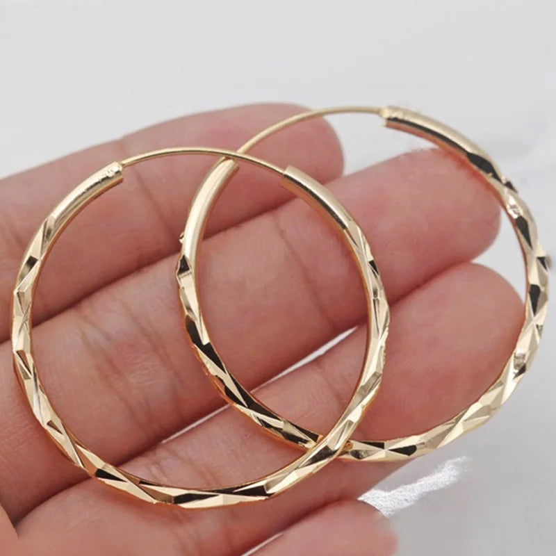 - Golden Orbit Hoops