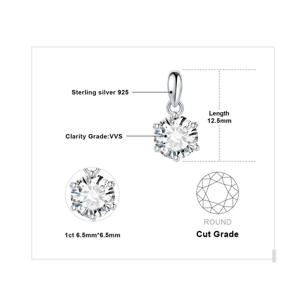 JewelryPalace Moissanite Drop