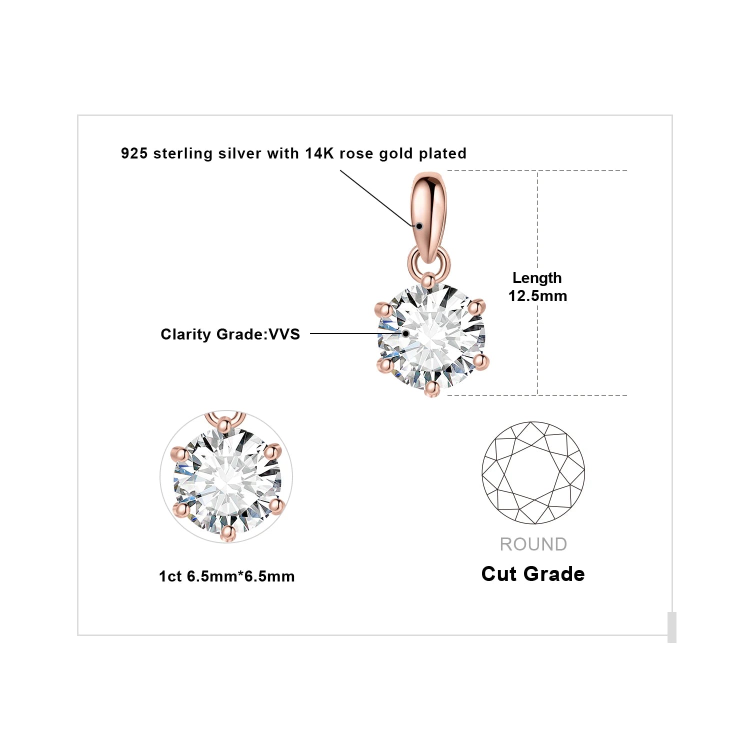 JewelryPalace Moissanite Drop