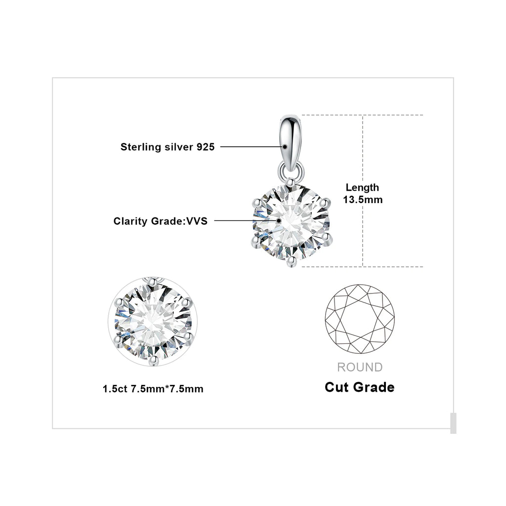 JewelryPalace Moissanite Drop