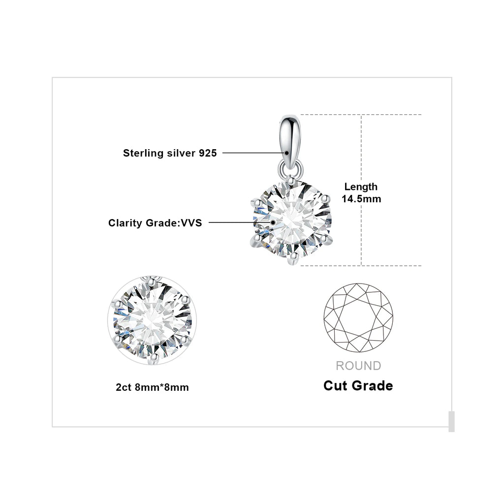JewelryPalace Moissanite Drop