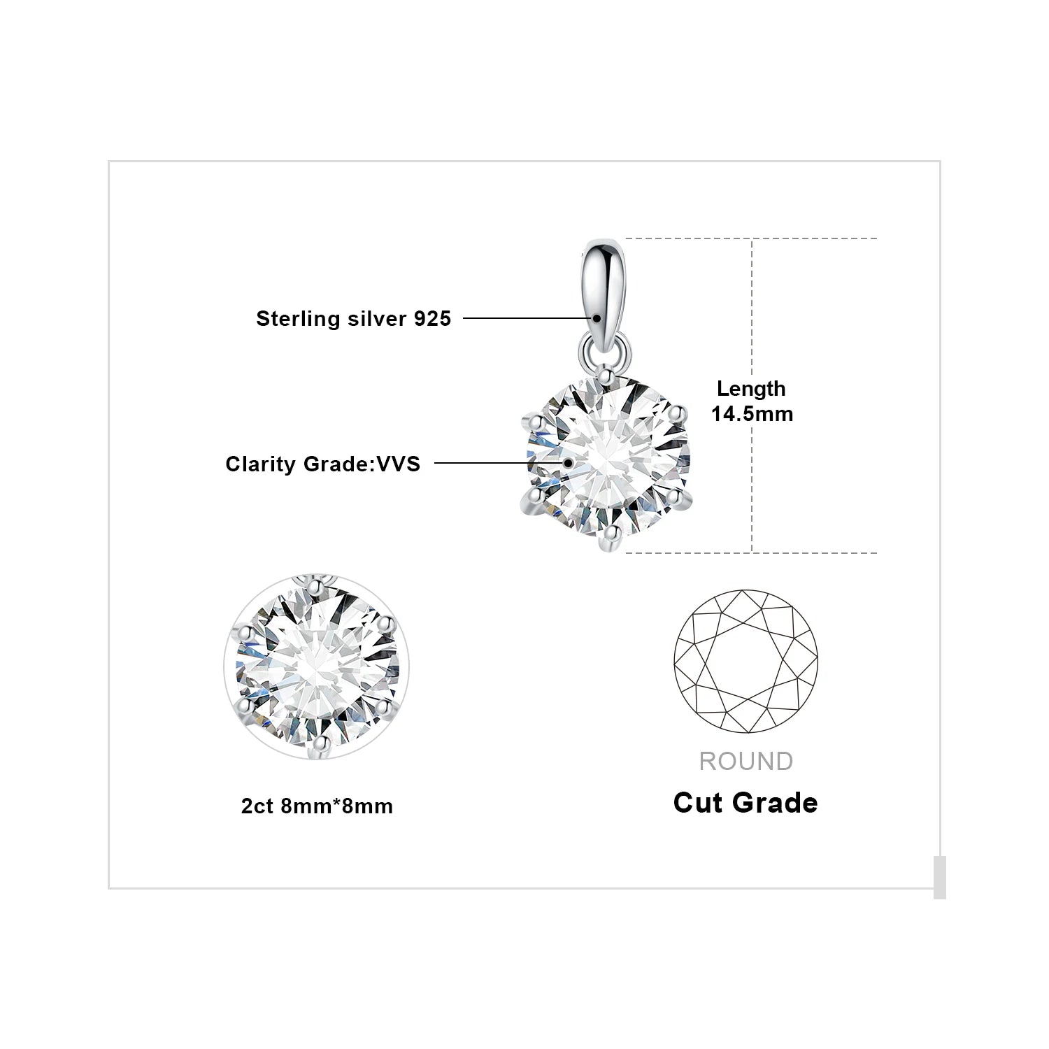 JewelryPalace Moissanite Drop
