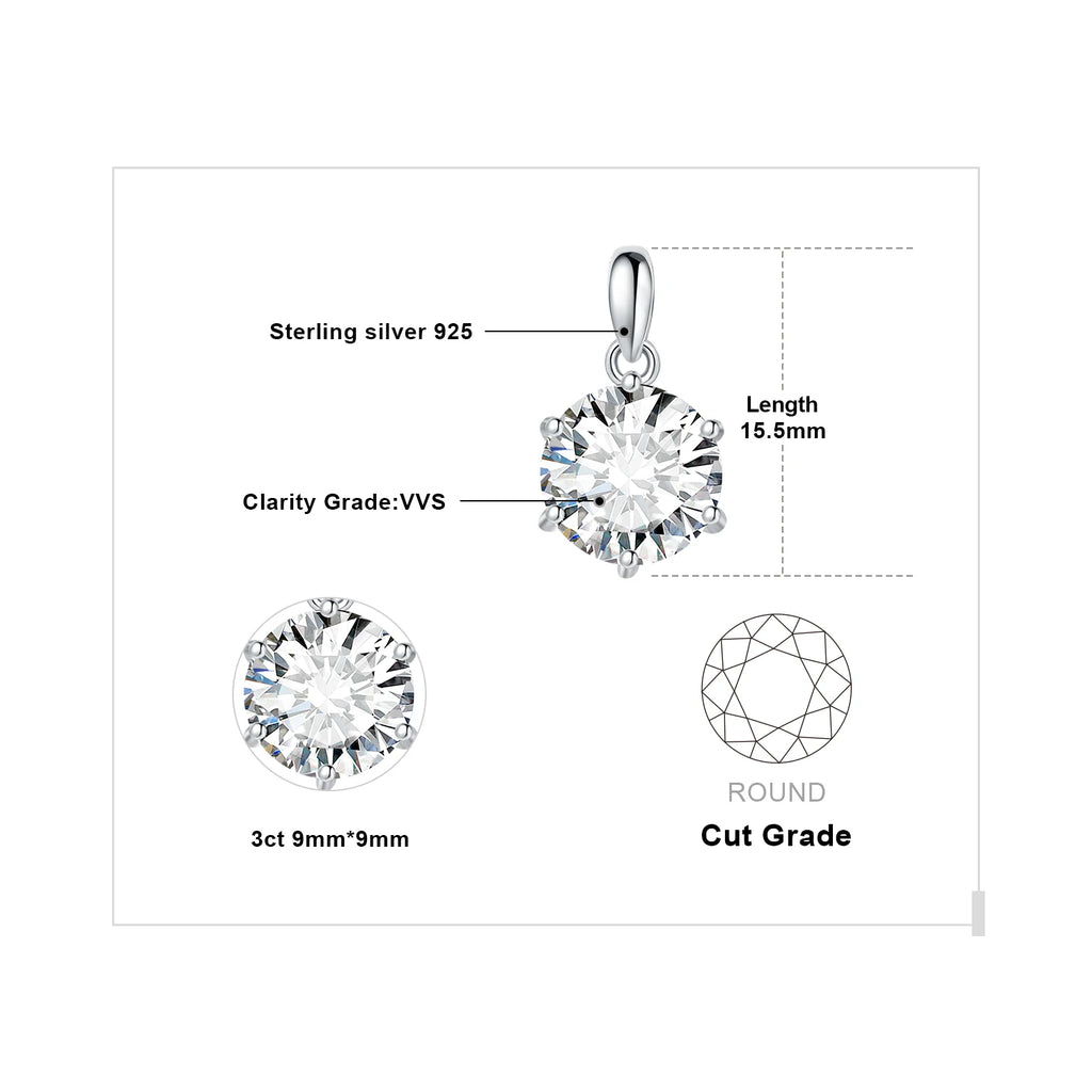 JewelryPalace Moissanite Drop