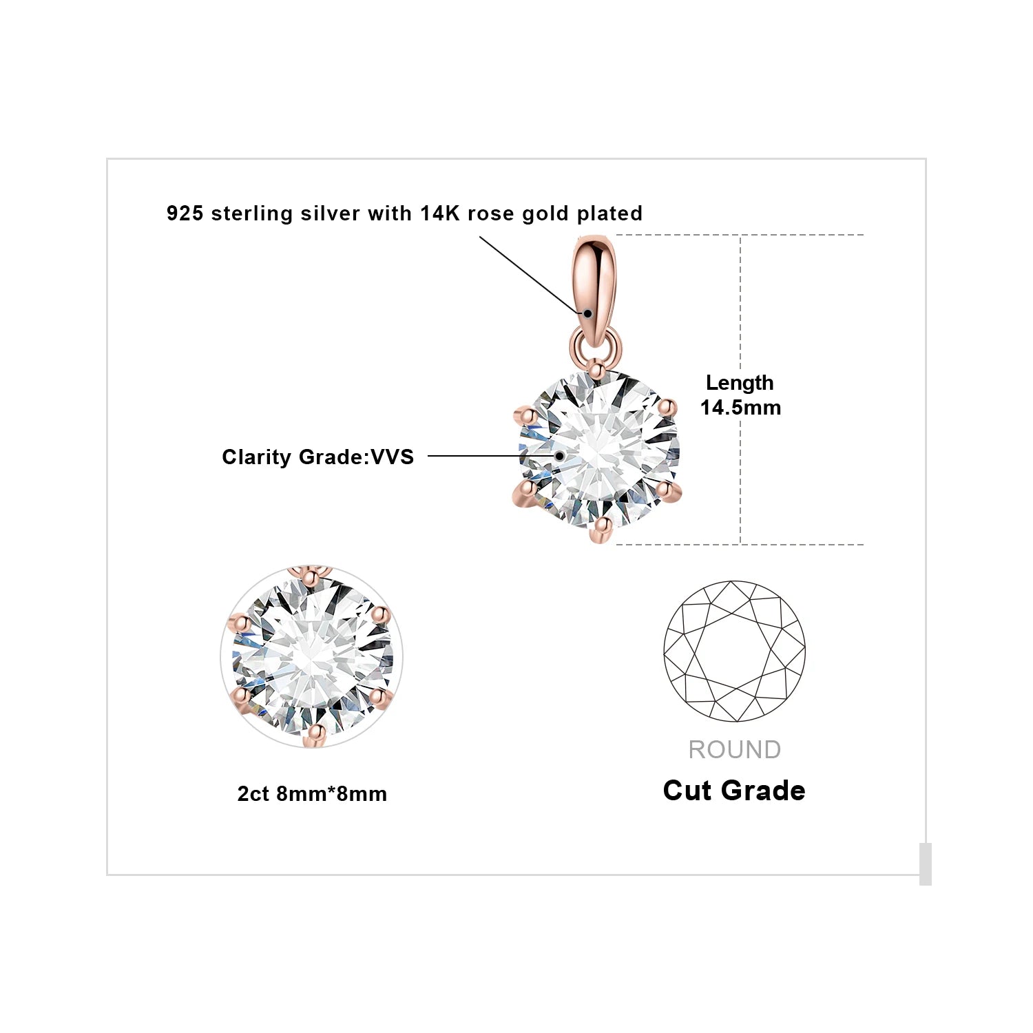 JewelryPalace Moissanite Drop