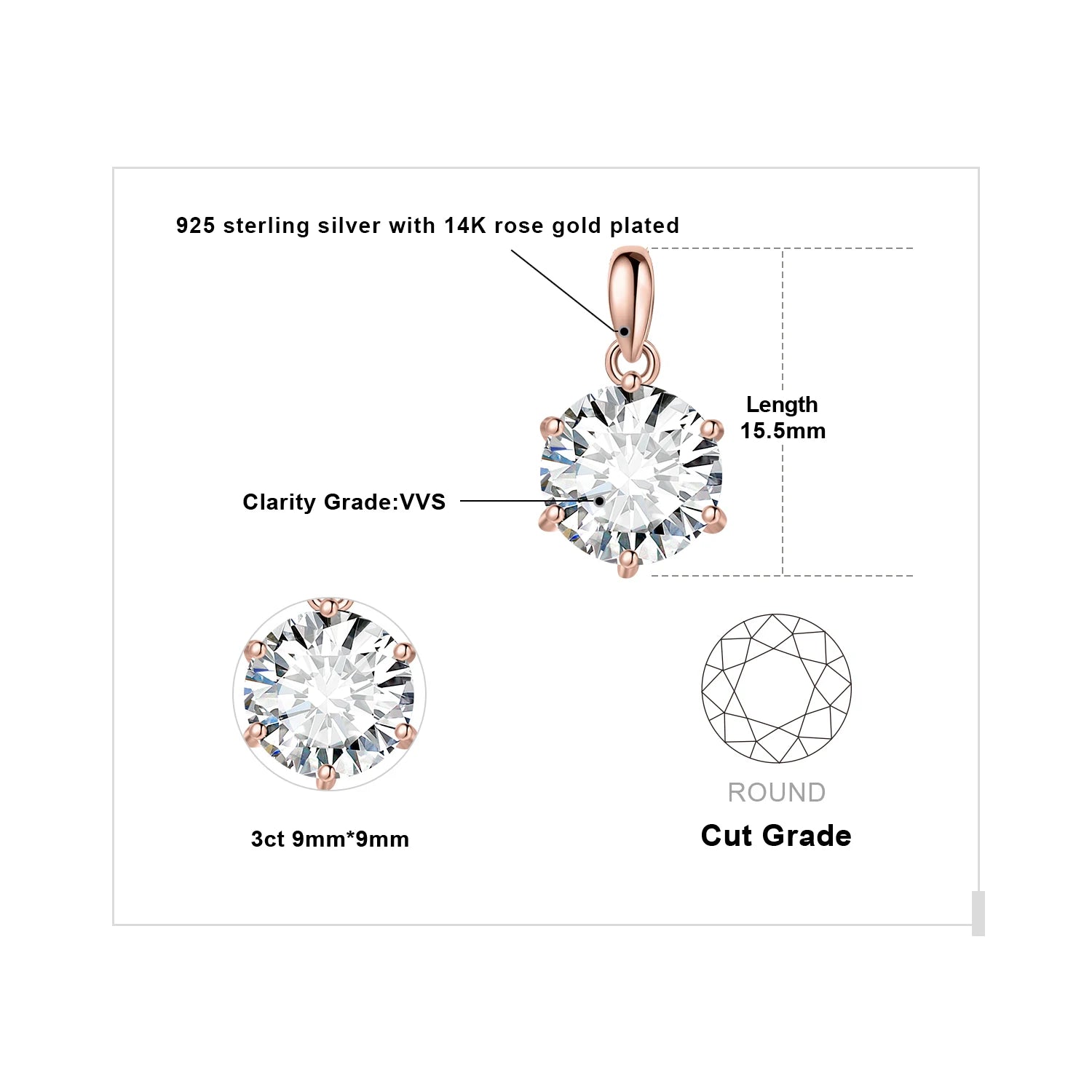 JewelryPalace Moissanite Drop